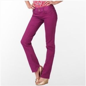 Lilly Pulitzer Purple Hollyhock Worth Straight Jeans